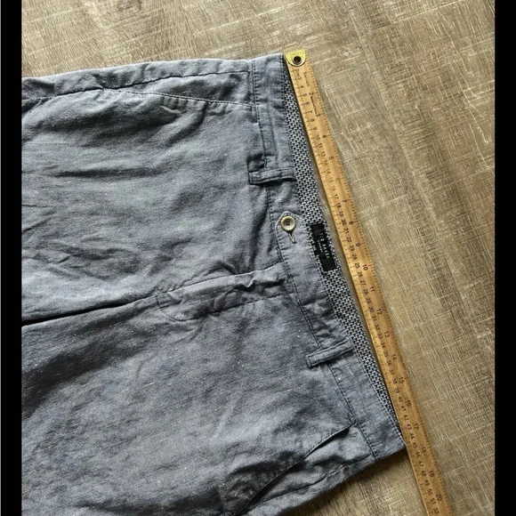Ted Baker Men’s Linen Blend Shorts 34 Casual Summer Walking Travel Blue - Picture 7 of 8